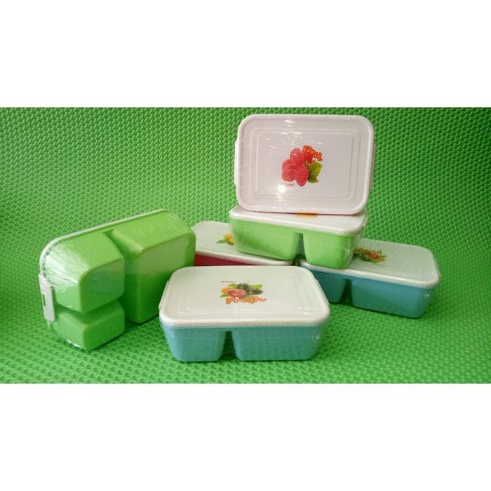 Gambar Tempat Makan - Bekal Persegi / Myplast - MP100 / Plastik - Merah dari Toko DR Palembang undefined Tokopedia