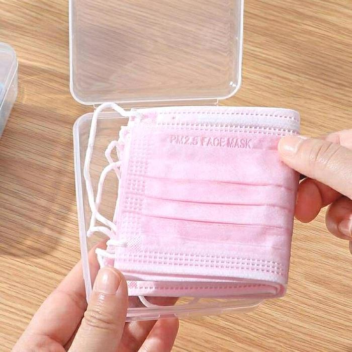 Gambar Kotak Simpan Masker Plastik Mask Storage Box Serbaguna Transparan - Kotak Masker dari Jualan Terus Yah undefined Tokopedia