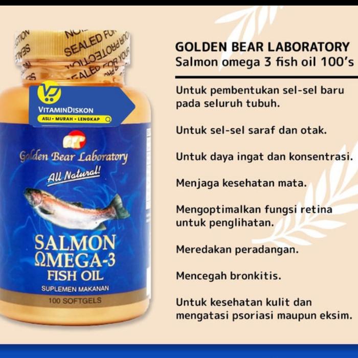 Jual Salmon omega 3 fish oil Golden Bear asli - Jakarta Utara - Vitamin M2  | Tokopedia