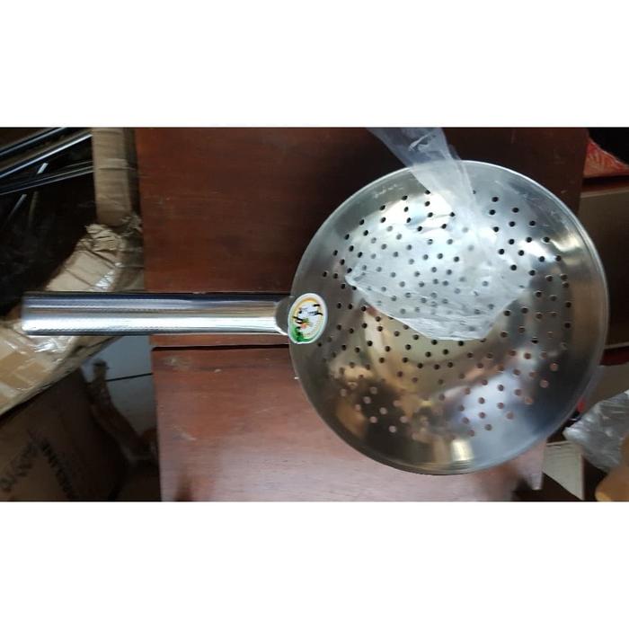 Gambar Serok / Saringan Gorengan / Tirisan Jumbo Lubang Stainless 30 Cm 30cm - 28CM dari PUSAT HOREKA undefined Tokopedia