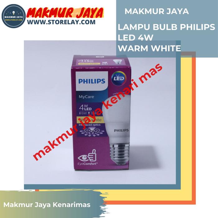 Gambar Lampu Bohlam Philips LED 4 Watt kuning-murah - Kuning dari MAKMUR JAYA KENARIMAS undefined Tokopedia