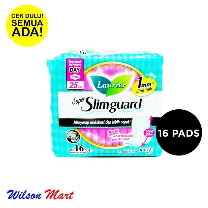 Gambar LAURIER SUPER SLIMGUARD NORMAL TO HEAVY DAY WING 25 CM 16 PADS dari Wilson Mart undefined Tokopedia