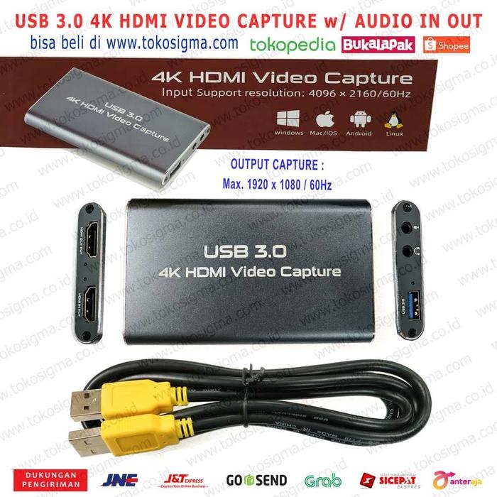 Gambar A12 GAME LIVE 4K by pass HDMI TO USB3.0 HD VIDEO CAPTURE UVC UAC HD60 dari Toko Optima Kirana undefined Tokopedia