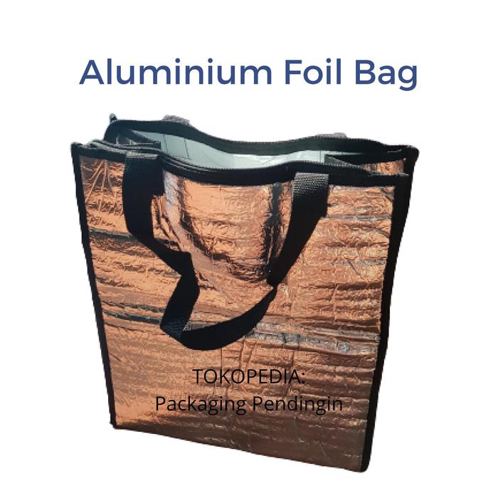 Gambar Aluminium Foil Bag / Tas Bekal Tahan Dingin Panas / Delivery Bag - Kecil dari Packaging Pendingin undefined Tokopedia