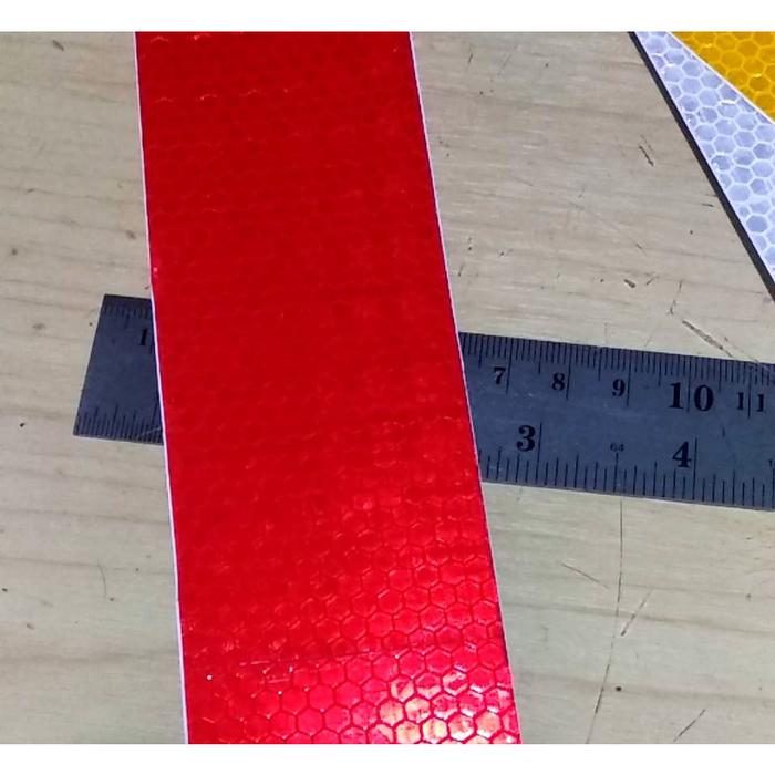 Gambar Sticker Reflective / stiker reflektor 1 meter lebar 2 inch = 5 cm - Merah dari BR2 Locker undefined Tokopedia