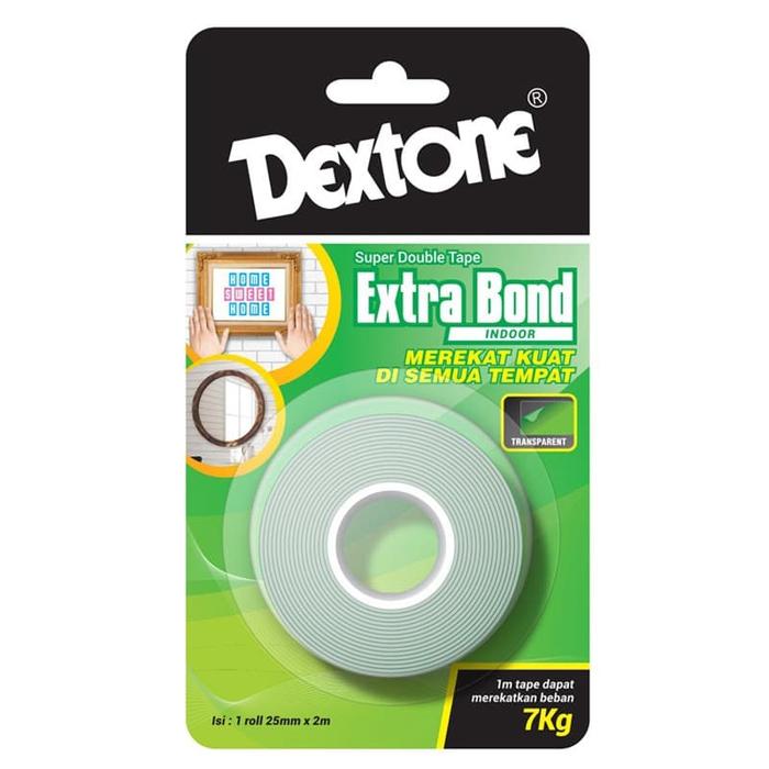 Gambar Dextone Extra Bond Indoor Hijau - Double Tape 25 mm dari Ono Shop undefined Tokopedia