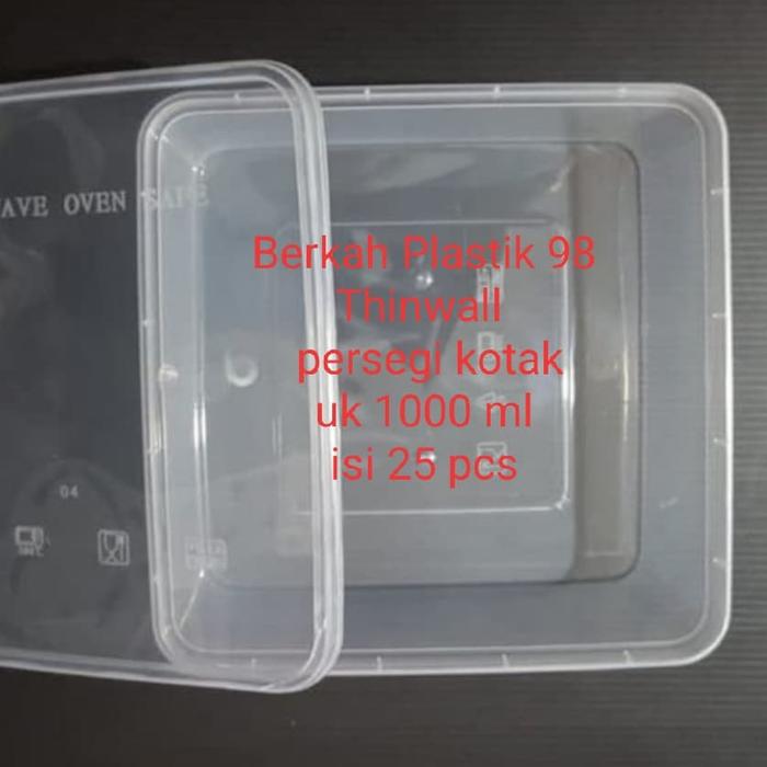 Gambar Thinwall plastik persegi kotak makanan 100ml / dari berkah plastik 98 undefined Tokopedia