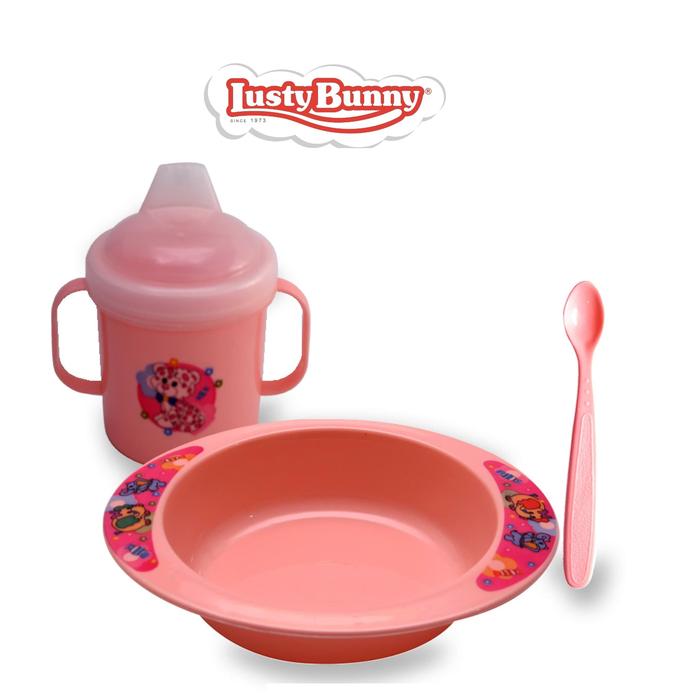 Gambar LustyBunny Feeding Set 4 in 1 LB 1346 - Putih dari Lustybunny Baby undefined Tokopedia