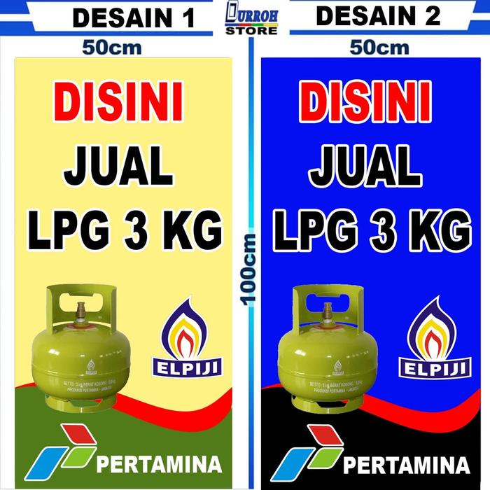 Jual Spanduk / Banner Jual Gas LPG Vertikal - 100x50, TANPA RANGKA ...