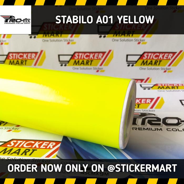 Gambar Stiker Profix utk Motor warna Stabilo kuning hijau merah orange pink - Yellow dari Stickermart undefined Tokopedia