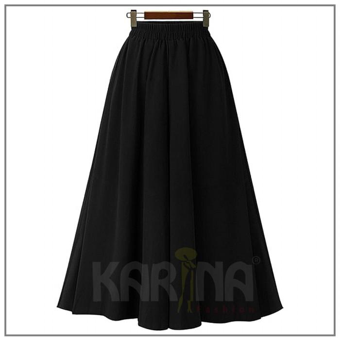Gambar PROMO Rok Panjang Wolfis Payung Polos Full Karet Premium Original SAKU - REALPIC dari KaRINA Fashion Online undefined Tokopedia