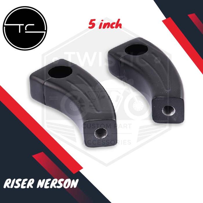Gambar Raiser Riser Peninggi Stang Motor Custom Nerson Chopper Bobber Harley - 5 inch, Hitam dari TWISTIC CUSTOM undefined Tokopedia