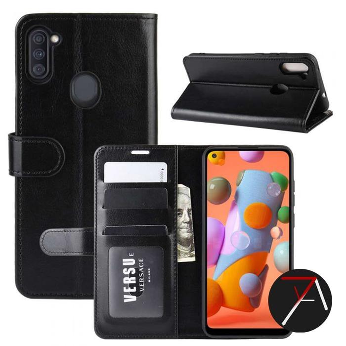Gambar Samsung Galaxy A11 Flip Wallet Dompet Kulit Leather Cover Case Casing - Hitam, Samsung A11 dari 17 Agustus Case undefined Tokopedia