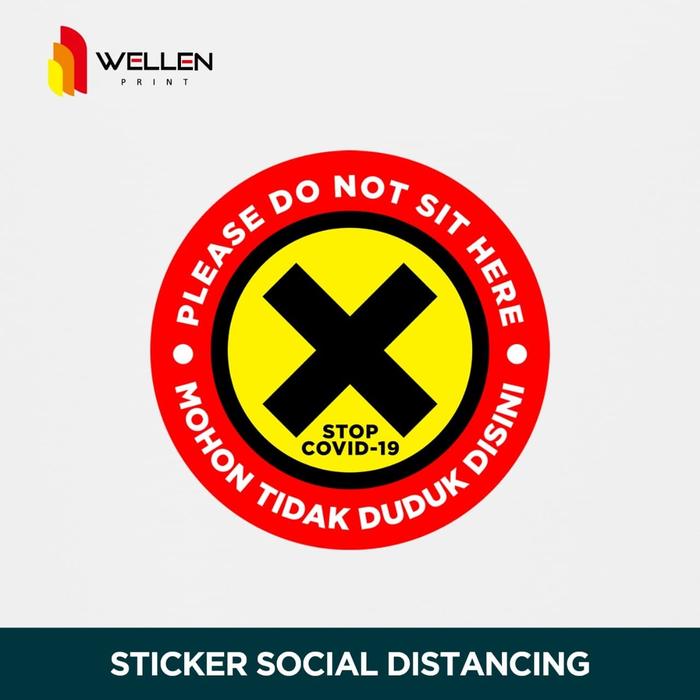 Gambar WELLEN PRINT - Sticker / Stiker Kursi / Bangku Sosial Distancing / Distance Corona - 20 x 20 cm dari WELLEN PRINT OFFICIAL undefined Tokopedia