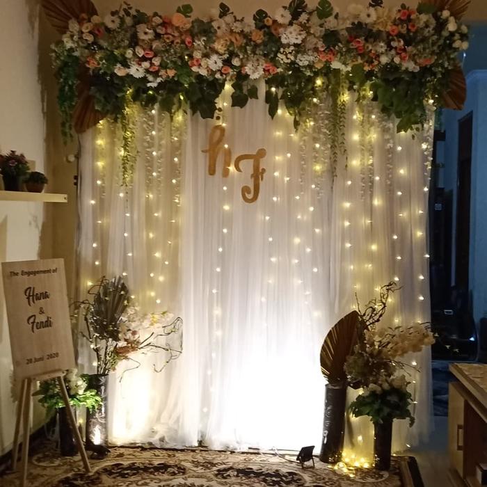 Gambar sewa Backdrop lamaran, nikahan 2.2 m dari To Amanah undefined Tokopedia