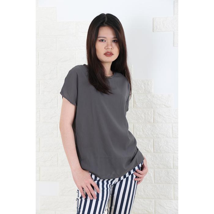 Gambar ATASAN SIFON FASHION BELAKANG LD 98 CM FIT TO L MM 0855-M MISSMODE SVL - Abu-abu dari missmode undefined Tokopedia