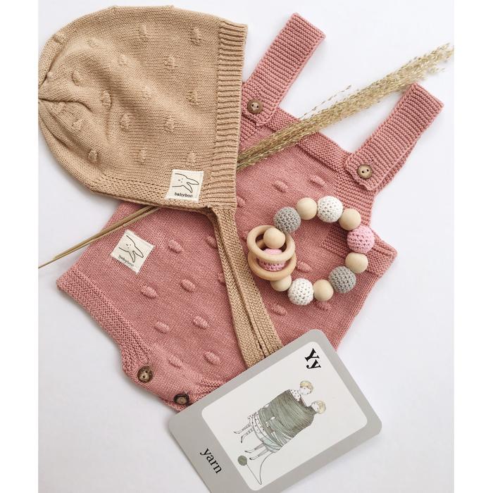 Gambar Babyboo Bubble Knit Baby Bonnet - light brown dari Babyboo.idn undefined Tokopedia