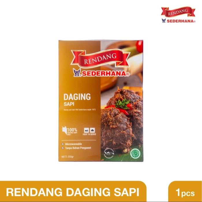 Gambar Rendang Daging Sapi Kemasan - Restoran Sederhana dari Rendang Sederhana undefined Tokopedia