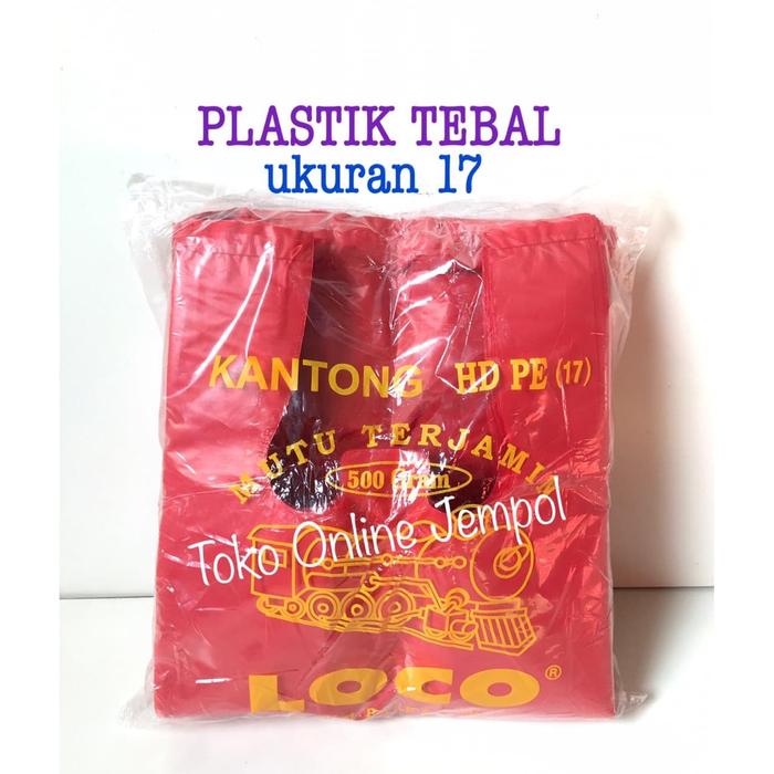 Gambar TEBAL MERAH uk 17 LOCO Plastik kresek kantong popok diaper bag TP0156 dari Toko Online Jempol undefined Tokopedia