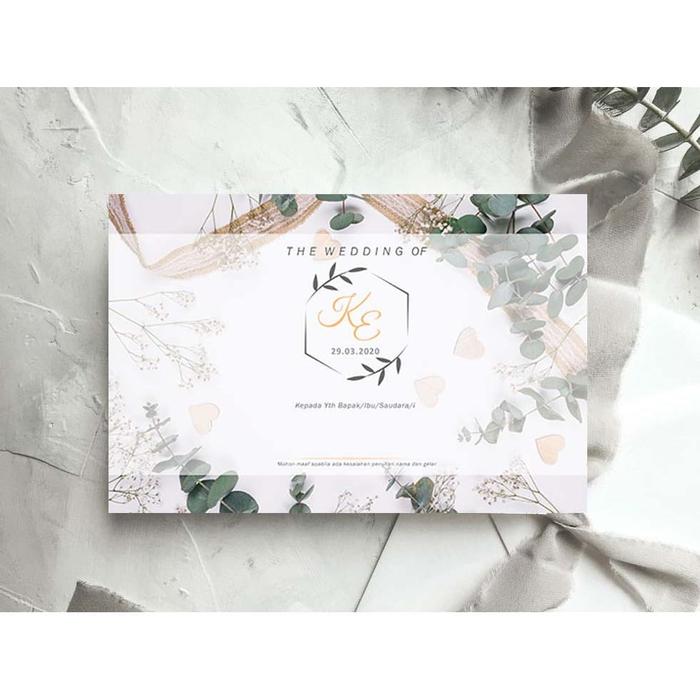Gambar Undangan Pernikahan Unik dan elegan - Juny Invitation dari blueprint Invitation undefined Tokopedia