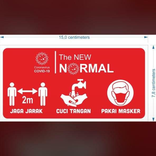 Jual Sticker Covid19 Jaga Jarak New Normal Uk 30x15cm Kota Tangerang Selatan Stiker Pilkada Tokopedia