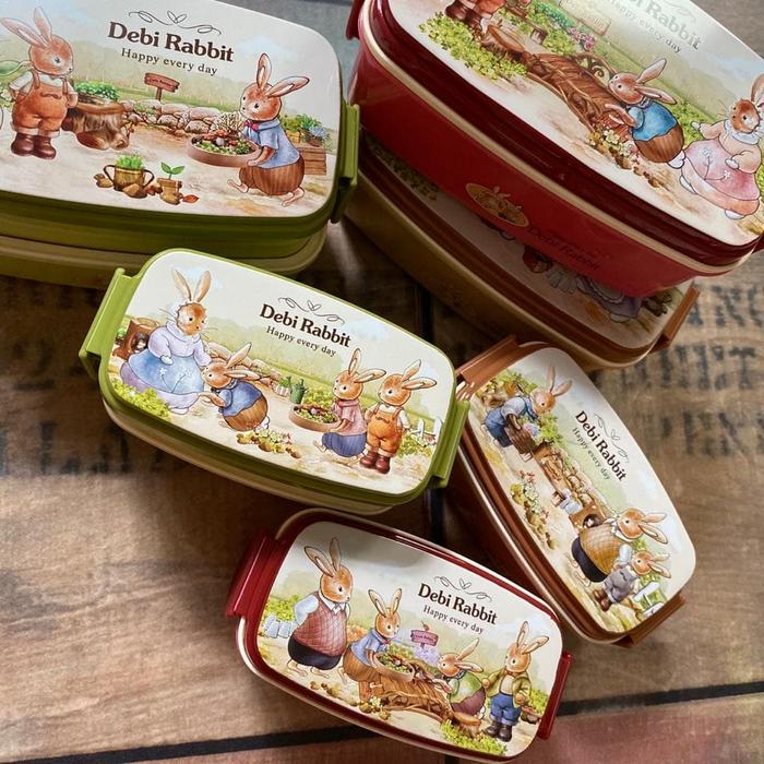Gambar LUNCH BOX ANAK TUMPUK KOTAK MAKAN SUSUN 2 RABBIT KECIL 220ML dari TinyToes BabyShop undefined Tokopedia