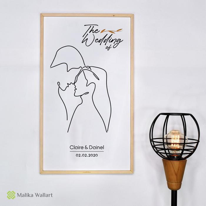 Gambar Kado Pernikahan Hiasan DindingLaser Cut - Custom - Putih dari malikawallart undefined Tokopedia