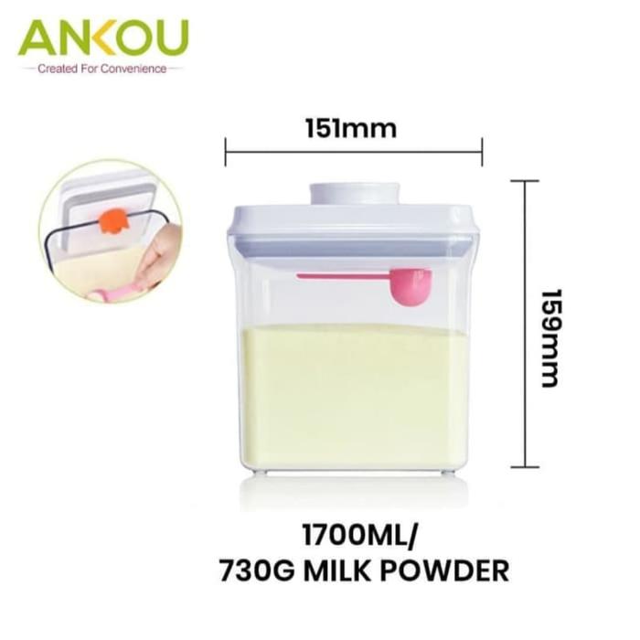 Gambar ANKOU Premium Toples Susu Bubuk & Makanan 1.700 ml - Non Scrapper dari Hello Baby Superstore undefined Tokopedia