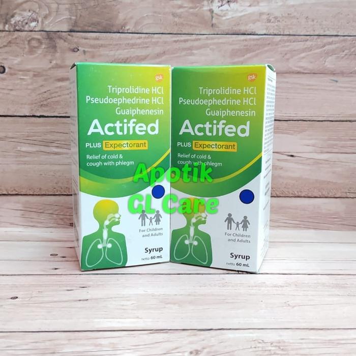 Gambar Actifed Expectorant (Hijau) 60ML - Pilek dan batuk berdahak dari Apotik GL Care undefined Tokopedia