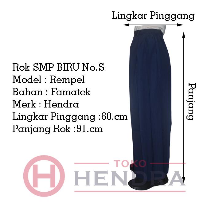 Gambar Rok Rempel Biru SMP Panjang - S dari tokohendraofficial undefined Tokopedia