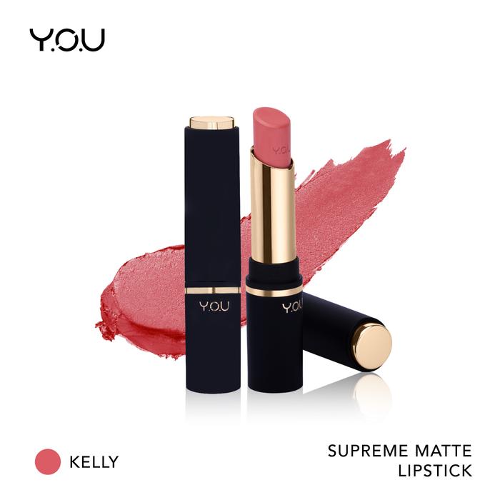 Gambar You Supreme Matte Lipstick 3.2 g [Extra Soft Texture and Long-lasting - 01 Kelly dari YOU Beauty Official undefined Tokopedia