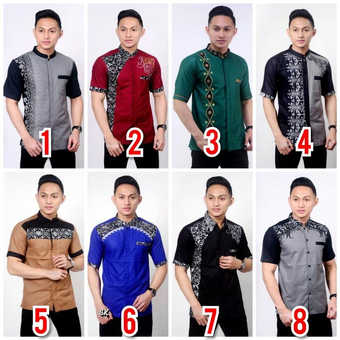 Gambar Baju koko batik Pria lengan pendek termurah - Kode, M dari Chamdy Shop undefined Tokopedia