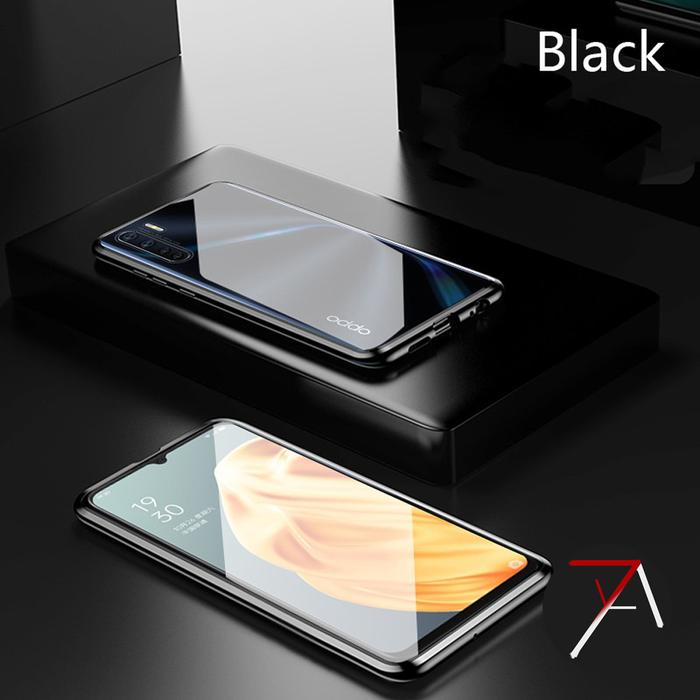 Gambar Oppo Reno 3 Reno3 Double Side Glass Magnetic Case Cover Depan Belakang - Hitam dari 17 Agustus Case undefined Tokopedia
