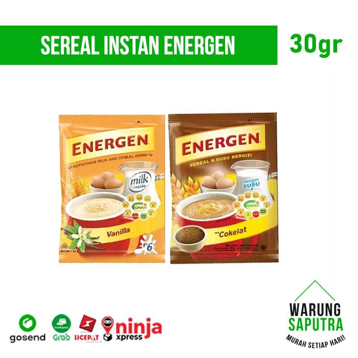 Gambar Energen Sereal Rasa Putih Vanilla dan Coklat Sachet 30g - Coklat dari Warung Saputra undefined Tokopedia