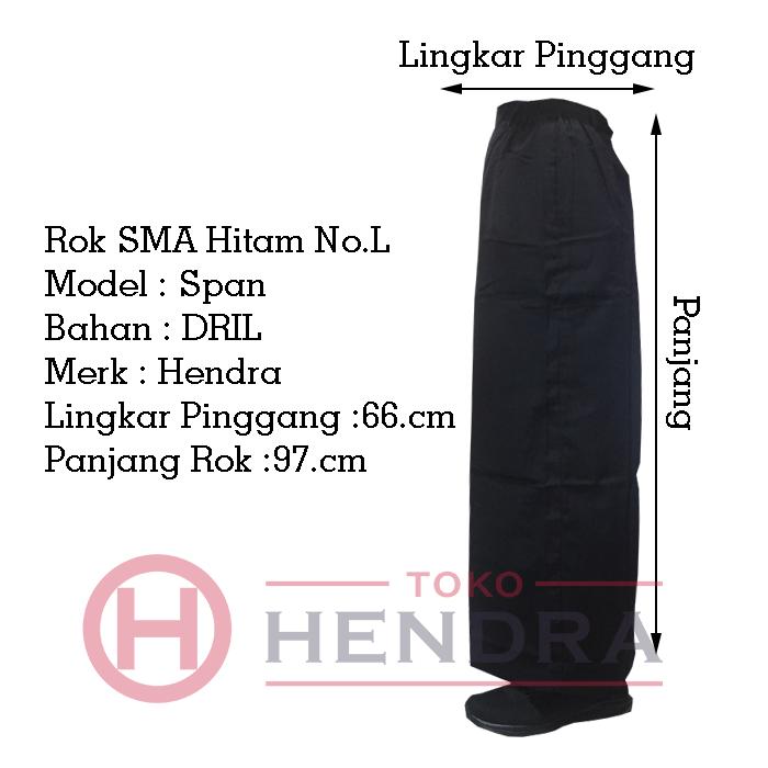 Gambar Rok Span Hitam SMA Panjang - L dari tokohendraofficial undefined Tokopedia
