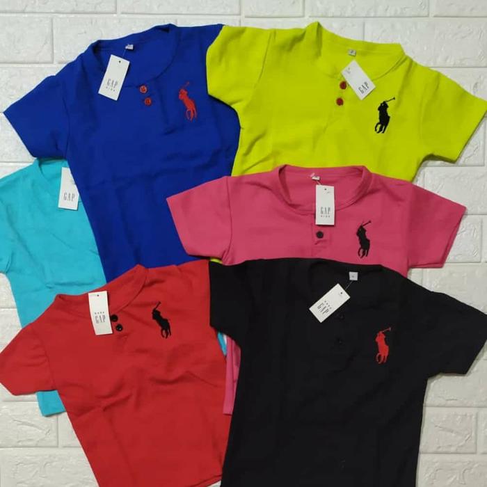 Kaos Polo Polos Kancing Lakos Size T (4-7th) size navy