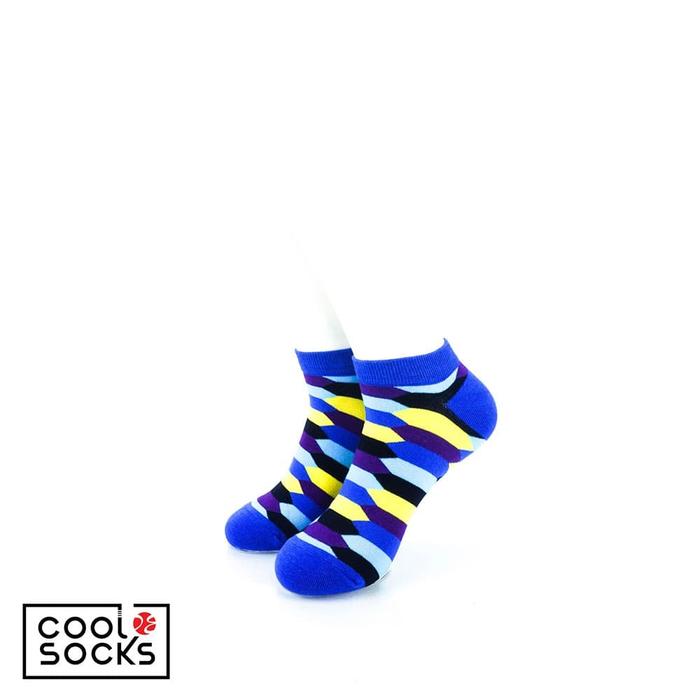 Gambar CoolDeSocks Original | Kaos Kaki Pendek - Hexagonal - Blue dari CoolDeSocks undefined Tokopedia