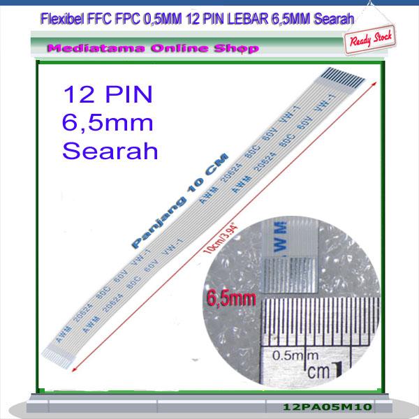 Gambar Kabel Flexible FFC FPC Pitch 0.5mm 12 Pin (Lebar 6.5mm) Searah - 10 CM dari Mediatama Online Shop undefined Tokopedia