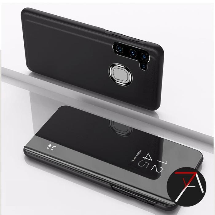 Gambar Samsung Galaxy A11 Flip Clear View Standing Cover Mirror Case Casing - Hitam, Samsung A11 dari 17 Agustus Case undefined Tokopedia