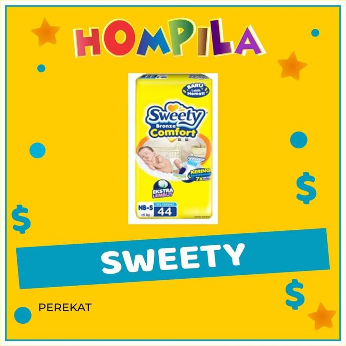 Gambar SWEETY NB-S 44 DIAPER - PEREKAT BRONZE COMFORT - NBS-44 BRONZE dari Hompila Baby Shop undefined Tokopedia
