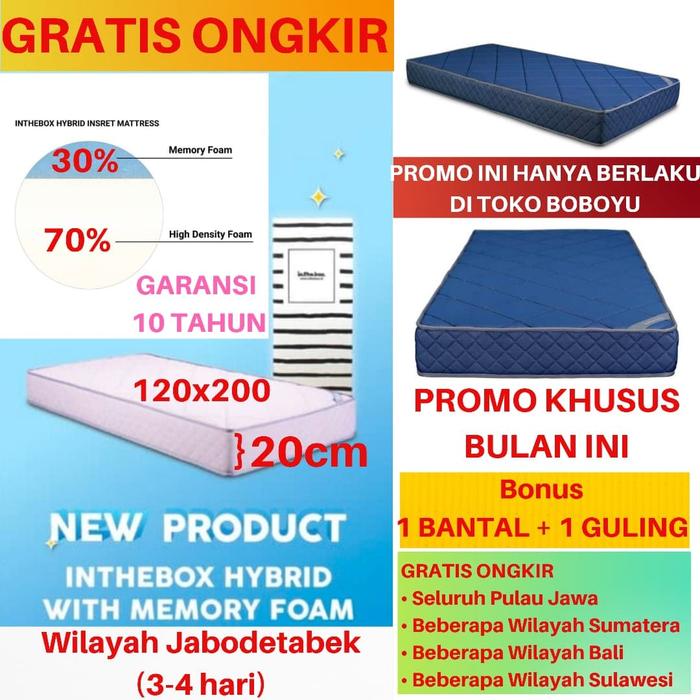 Jual Matras Kasur Inthebox In The Box Hybrid Memory Foam 120x200 Full Jakarta Barat Bobo Yu Tokopedia
