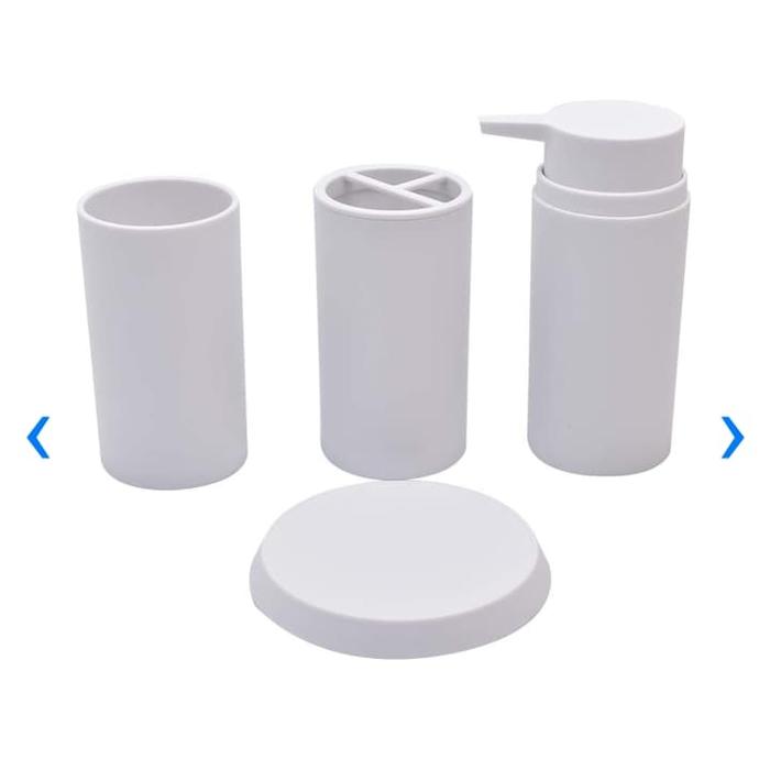 Gambar Set Aksesoris Kamar Mandi/tempat sabun A 4 Pcs Kris - Putih/hitam - Putih dari Arionshop55 undefined Tokopedia