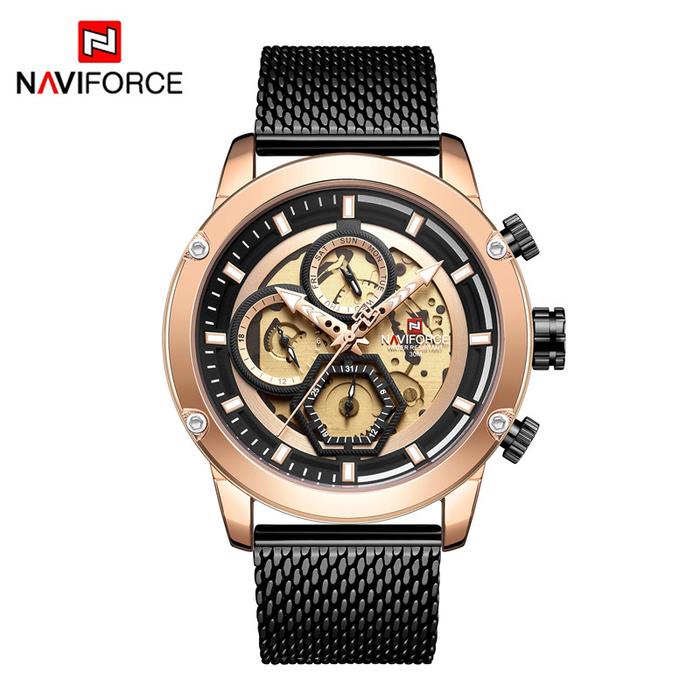 Gambar Naviforce Multifungsi Rantai Pasir - Jam Tangan Pria - 9167 - Original - Hitam dari Liga.Arloji undefined Tokopedia