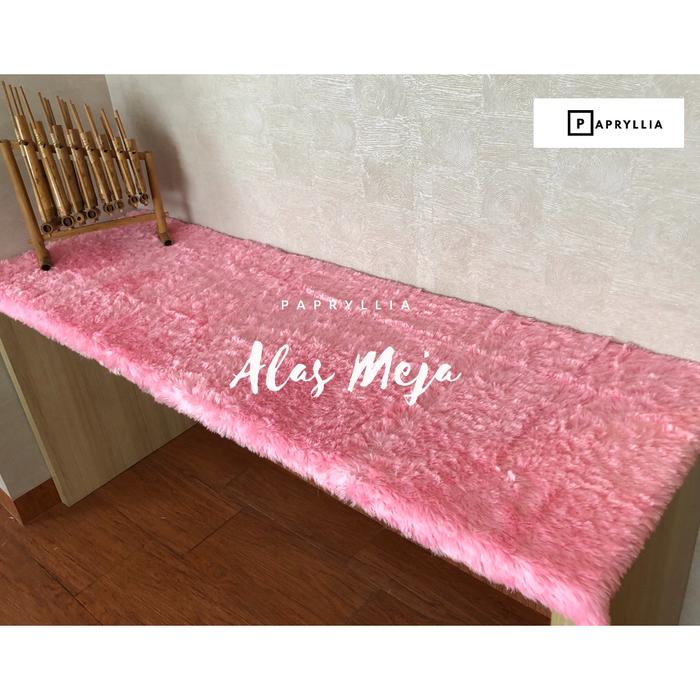 Gambar Taplak Meja Bulu Rasfur Lembut ukuran 50x150cm - Pink Muda dari KRUCILS.STORE undefined Tokopedia