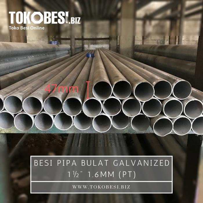 Gambar Besi Pipa Bulat Galvanized 1½" 1.6mm (pt) dari Teguh tokobesi undefined Tokopedia