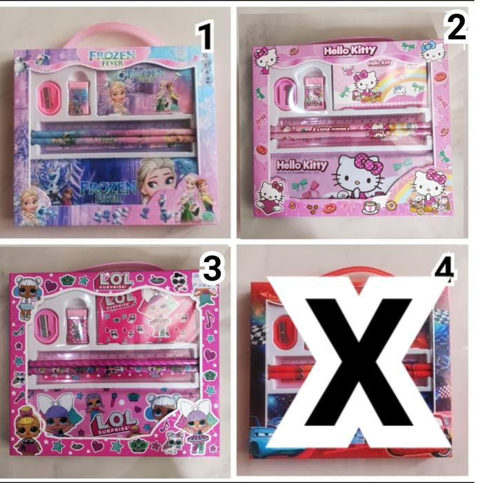 Gambar PAKET SET ALAT TULIS SEKOLAH ANAK KARAKTER KARTUN dari Mimizu Store undefined Tokopedia