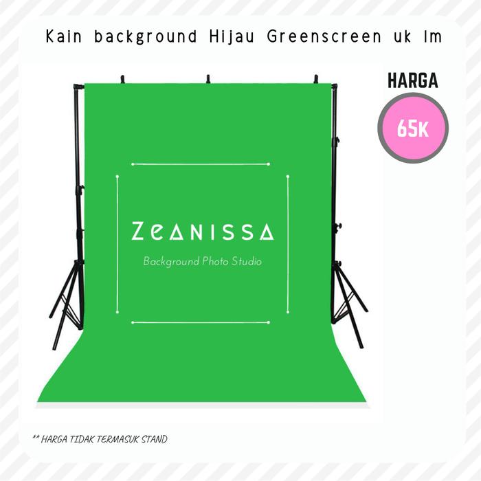 Jual Kain Background Backdrop Foto Polos Zoom Hijau Green Screen 1 M Meter Kota Bandung Zeanissa Photo Studio Tokopedia