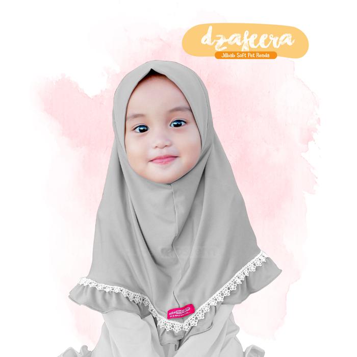 Gambar Dzafeera Jilbab Cutemoslem Dzafeera Jilbab Jersey Anak L Bahan Premium Soft Pet Renda Usia 7-9 Tahun - Abu muda, L dari Cutemoslem Official Store undefined Tokopedia