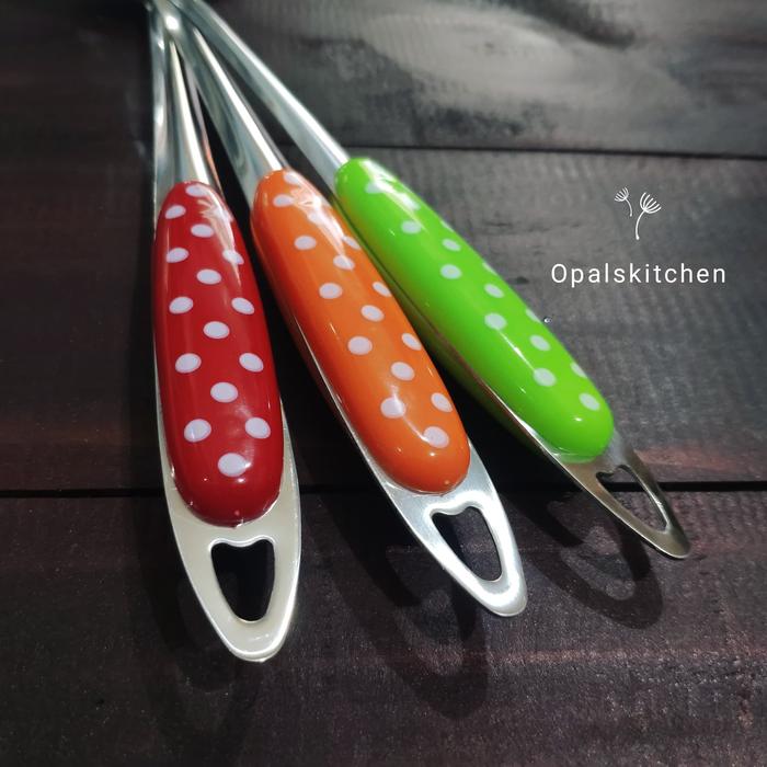 Gambar Polkadot Centong Sayur Sop Irus Ladle Sendok Kuah Stainless - Merah dari Opal Baking Tools undefined Tokopedia