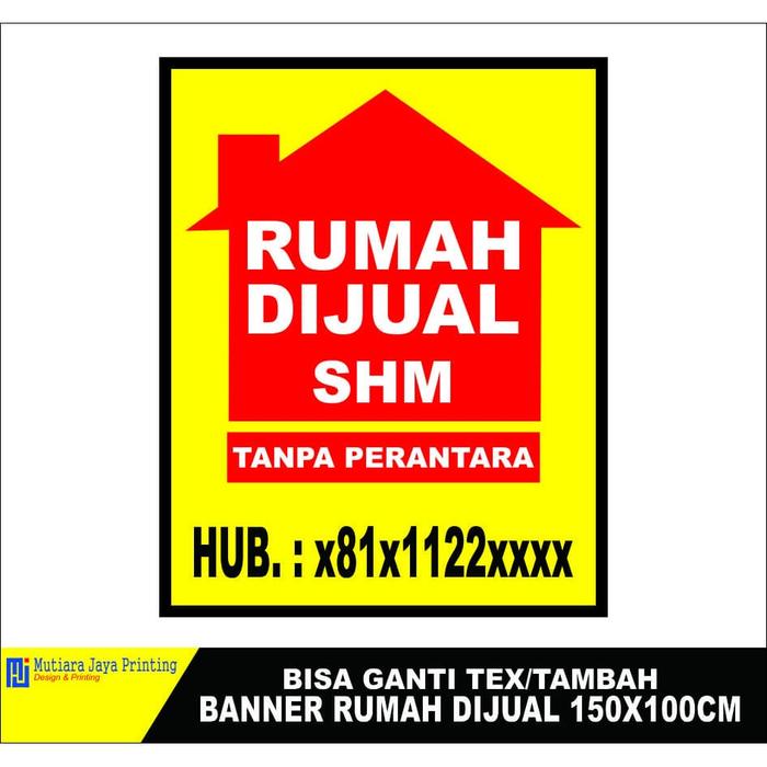 Jual Spanduk Rumah Jual 1x0 8m F280 Kab Bekasi Winermart Tokopedia